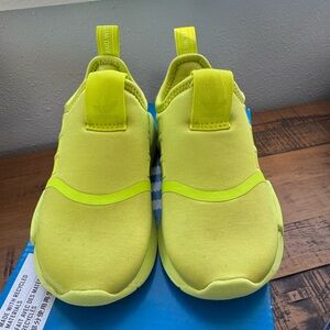 adidas Kids Neon Yellow Slip-On Sneakers